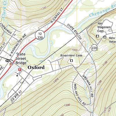 United States Geological Survey Oxford, NY (2019, 24000-Scale) digital map