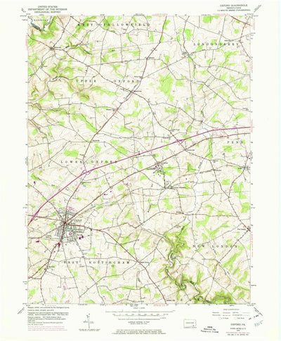 United States Geological Survey Oxford, PA (1953, 24000-Scale) digital map