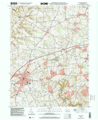 United States Geological Survey Oxford, PA (1999, 24000-Scale) digital map