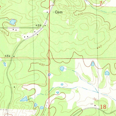United States Geological Survey Oxford South, MS (1980, 24000-Scale) digital map