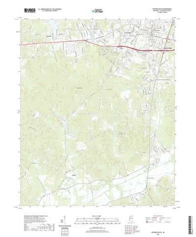 United States Geological Survey Oxford South, MS (2021, 24000-Scale) digital map