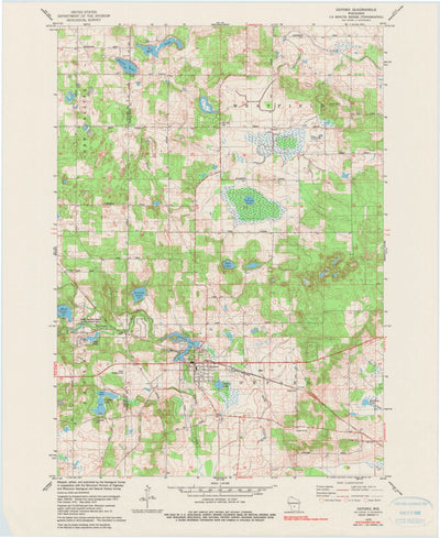 United States Geological Survey Oxford, WI (1979, 24000-Scale) digital map