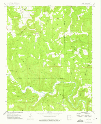 United States Geological Survey Oxley, AR (1973, 24000-Scale) digital map