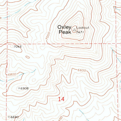 United States Geological Survey Oxley Peak, NV (1968, 24000-Scale) digital map
