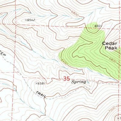 United States Geological Survey Oxley Peak, NV (1968, 24000-Scale) digital map