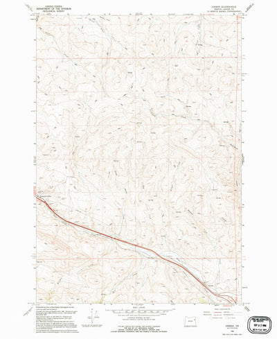 United States Geological Survey Oxman, OR (1994, 24000-Scale) digital map