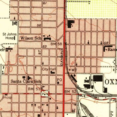 United States Geological Survey Oxnard, CA (1951, 24000-Scale) digital map