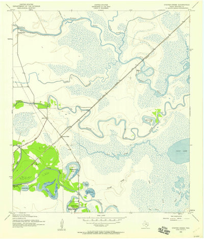 United States Geological Survey Oyster Creek, TX (1943, 24000-Scale) digital map