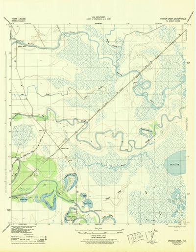 United States Geological Survey Oyster Creek, TX (1943, 31680-Scale) digital map