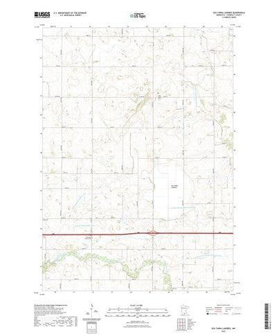 United States Geological Survey Oza Tanka Lakebed, MN (2022, 24000-Scale) digital map