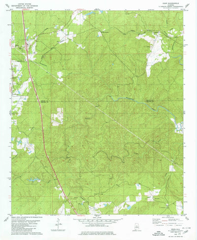 United States Geological Survey Ozan, AL (1979, 24000-Scale) digital map