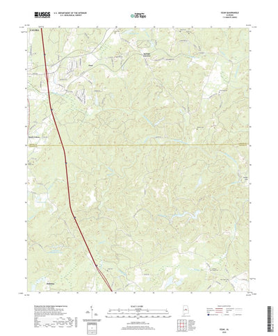 United States Geological Survey Ozan, AL (2020, 24000-Scale) digital map