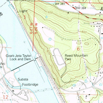 United States Geological Survey Ozark, AR (1993, 24000-Scale) digital map