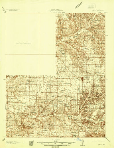 United States Geological Survey Ozark, MO (1937, 48000-Scale) digital map