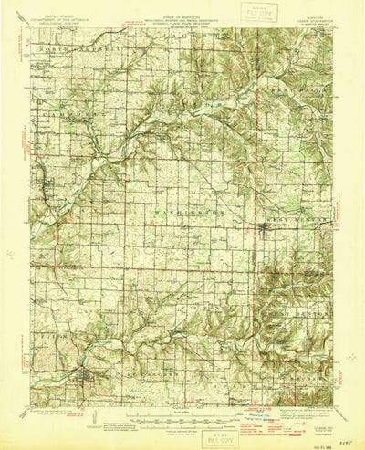 United States Geological Survey Ozark, MO (1945, 62500-Scale) digital map