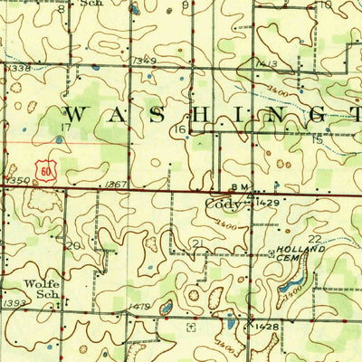 United States Geological Survey Ozark, MO (1945, 62500-Scale) digital map