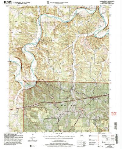 United States Geological Survey Ozark Springs, MO (2004, 24000-Scale) digital map