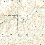 United States Geological Survey Ozone, AR (1934, 62500-Scale) digital map
