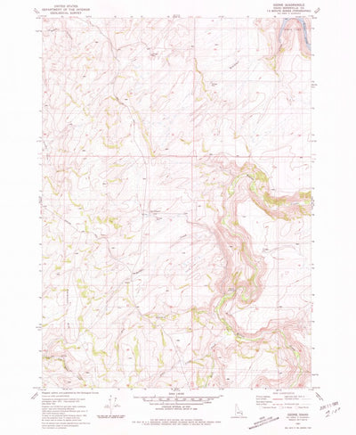 United States Geological Survey Ozone, ID (1981, 24000-Scale) digital map