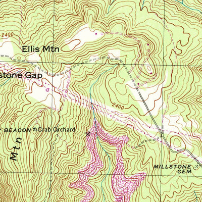 United States Geological Survey Ozone, TN (1946, 24000-Scale) digital map