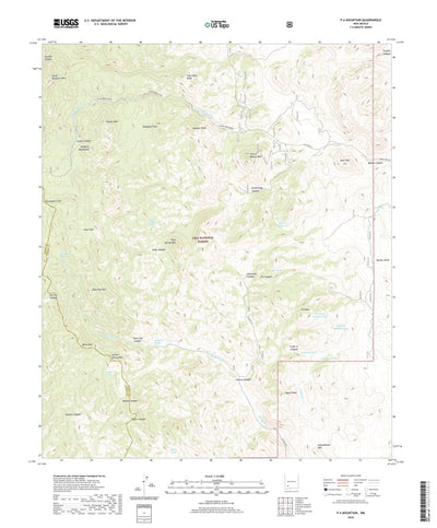 United States Geological Survey P A Mountain, NM (2020, 24000-Scale) digital map