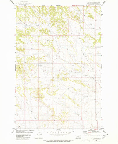 United States Geological Survey P K Ranch, MT (1980, 24000-Scale) digital map