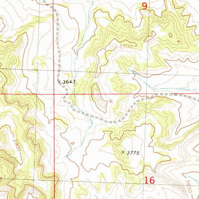 United States Geological Survey P K Ranch, MT (1980, 24000-Scale) digital map