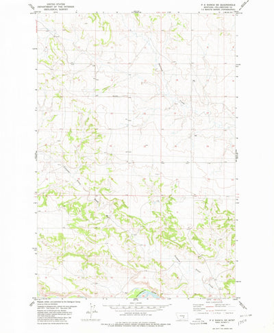 United States Geological Survey P K Ranch SE, MT (1980, 24000-Scale) digital map