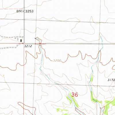 United States Geological Survey P K Ranch SE, MT (1980, 24000-Scale) digital map