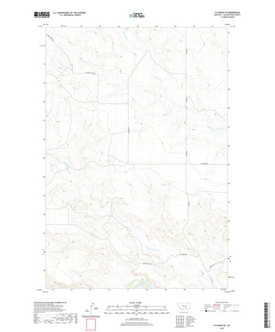 United States Geological Survey P K Ranch SE, MT (2020, 24000-Scale) digital map