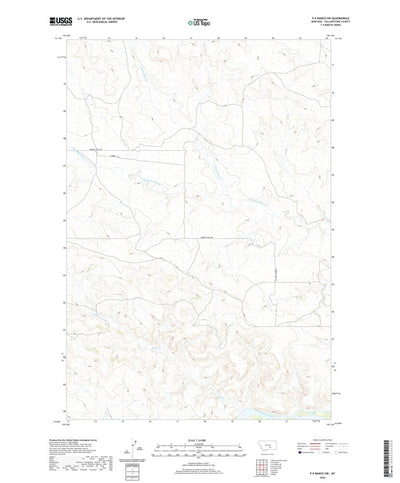United States Geological Survey P K Ranch SW, MT (2020, 24000-Scale) digital map