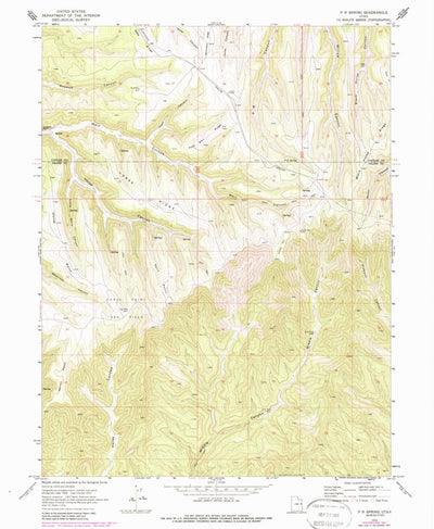 United States Geological Survey P R Spring, UT (1970, 24000-Scale) digital map