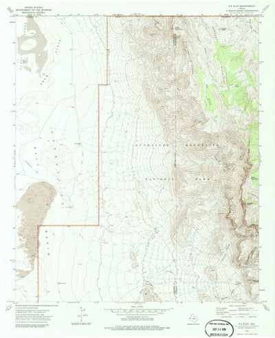 United States Geological Survey P X Flat, TX (1973, 24000-Scale) digital map