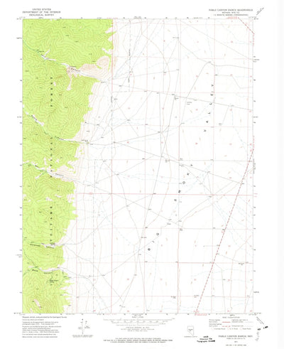 United States Geological Survey Pablo Canyon Ranch, NV (1971, 24000-Scale) digital map