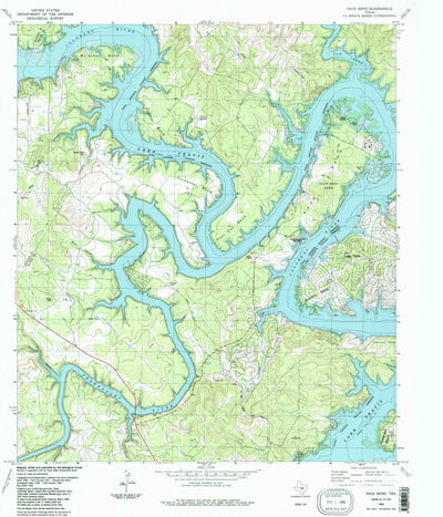 United States Geological Survey Pace Bend, TX (1986, 24000-Scale) digital map