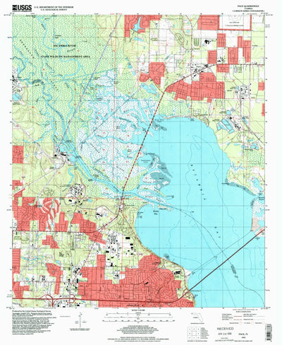 United States Geological Survey Pace, FL (1994, 24000-Scale) digital map
