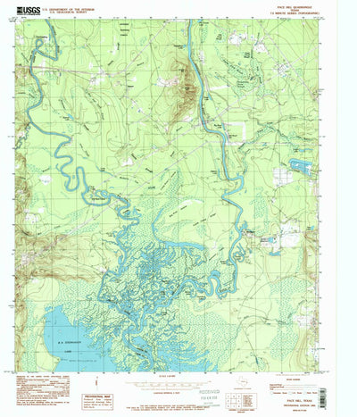 United States Geological Survey Pace Hill, TX (1984, 24000-Scale) digital map
