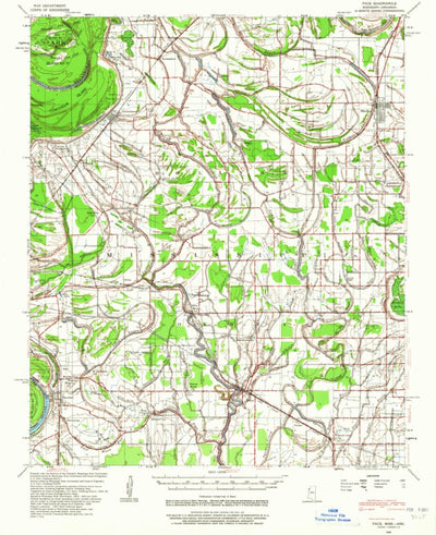 United States Geological Survey Pace, MS-AR (1939, 62500-Scale) digital map