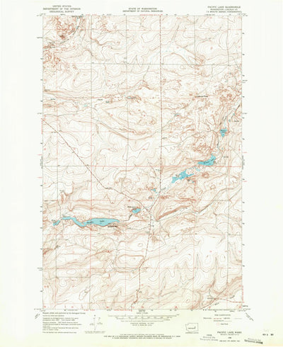 United States Geological Survey Pacific Lake, WA (1968, 24000-Scale) digital map