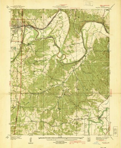 United States Geological Survey Pacific, MO (1937, 24000-Scale) digital map