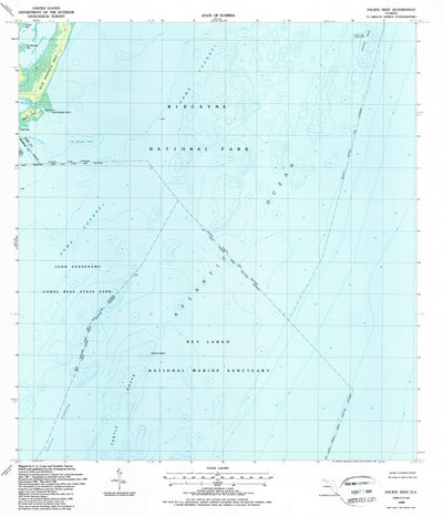 United States Geological Survey Pacific Reef, FL (1988, 24000-Scale) digital map