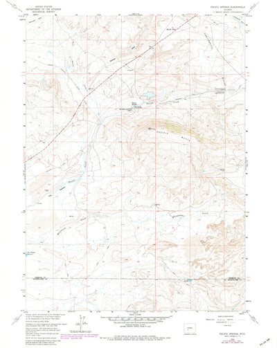 United States Geological Survey Pacific Springs, WY (1958, 24000-Scale) digital map