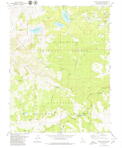 United States Geological Survey Pacific Valley, CA (1979, 24000-Scale) digital map
