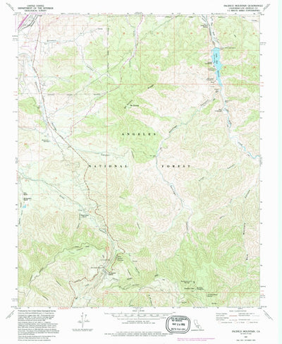 United States Geological Survey Pacifico Mountain, CA (1991, 24000-Scale) digital map