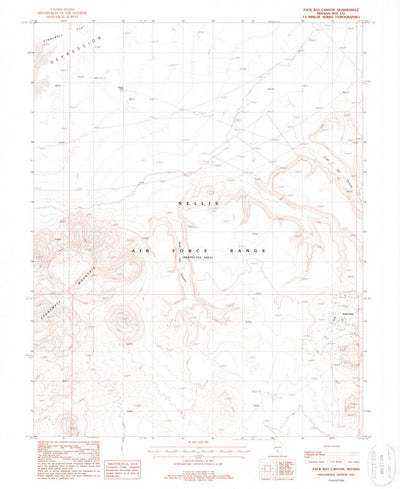 United States Geological Survey Pack Rat Canyon, NV (1987, 24000-Scale) digital map