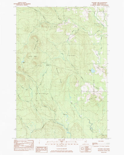 United States Geological Survey Packard Lake, ME (1984, 24000-Scale) digital map
