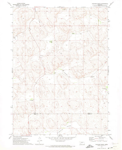 United States Geological Survey Packard Ranch, NE (1971, 24000-Scale) digital map