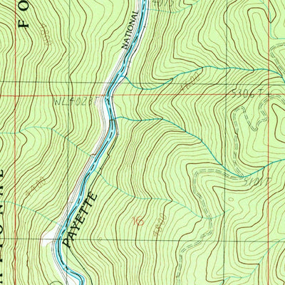 United States Geological Survey Packer John Mountain, ID (1985, 24000-Scale) digital map