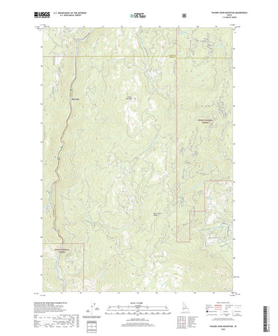 United States Geological Survey Packer John Mountain, ID (2020, 24000-Scale) digital map