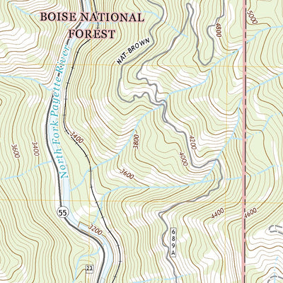 United States Geological Survey Packer John Mountain, ID (2020, 24000-Scale) digital map